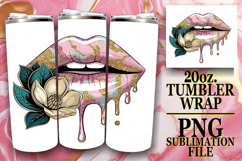 Vibrant Skies 20oz tumbler wrap, Dripping Lips Product Image 1