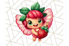 Strawberry Fruit PNG Clipart, Adorable Kawaii Characters Png Product Image 4