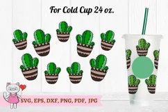 Cactus svg for Full Wrap Venti Cold Cup 24 oz Product Image 4