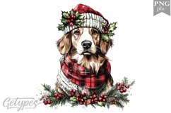 Christmas Dog Clipart Design - High Quality 300 Dpi Product Image 1