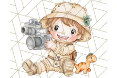 Cute Cartoon Dinosaur Clipart PNG, Prehistoric Animals PNG Product Image 4