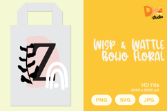 Wisp &amp; Wattle Boho Floral Monogram Product Image 1