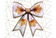 Fall Bow Clipart, Autumn Hair Bows PNG, Fall Ribbon Png Product Image 4