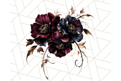 Gothic Floral PNG, Dark Aesthetic Flowers Clipart Print Product Image 4