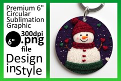 Dynamic Round Design for Coasters , Snowman Product Image 1