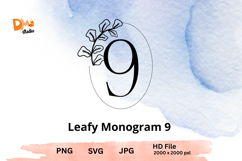 Minimalist Botanical Monogram Product Image 1