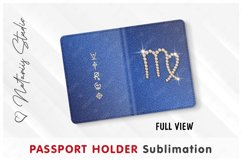 VIRGO Diamond Zodiac Sign - Passport Holder sublimation. Product Image 2