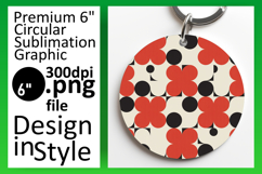 Chic Circle Coaster PNG Design , Flower Pattern Product Image 1