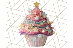 Paper Cupcake Clipart Layered Paper Scrapbook Collage Png Product Image 3
