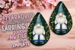 Whimsical Teardrop Earrings Design Template , Gnome Product Image 1