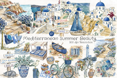 Mediterranean Summer Beauty Clipart Product Image 1