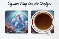 Jellyfish Mug coaster | Coaster | Sublimation Design Product Image 1