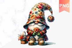 Floral Gnome Sublimation - Clipart PNG Bundle Product Image 12