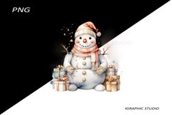 Gold Snowman Clipart, Gold Chistmas Tree Clipart Product Image 1