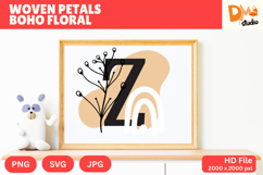 Woven Petals Boho Floral Monogram Product Image 1