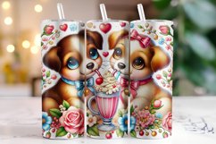 Dogs Valentine's Day Tumbler Wrap Sublimation Product Image 1