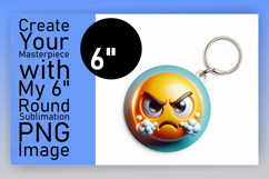 Sophisticated Round Design Keychain Art , 3D Emoji Product Image 1