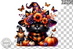 Halloween Cat Sublimation - Clipart PNG Design Product Image 1
