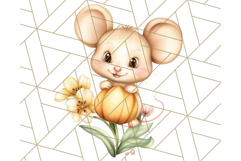 Cute Animals with Tulips PNG, Spring Flower Clipart Download Product Image 4