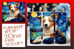 Abstract Dog Painting Tumbler Wrap - Art 20oz Product Image 1