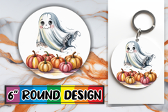 Cozy Keychain Designs for Gifts, Pumpkin Watercolor Product Image 1