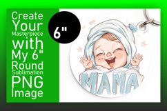 Mother's Day Sublimation Car Coaster - Circular Product Image 1