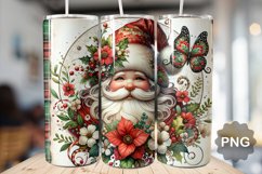 Christmas Santa Tumbler Sublimation - 20 Oz Skinny Tumbler Product Image 1
