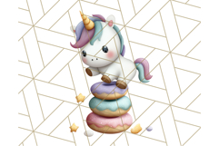 Cute Dessert Unicorn PNG Clipart with Cupcakes &amp; Candies Product Image 4
