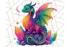 Cute Fantasy Dragon Clipart PNG, Bold Baby Dragon Clip Art Product Image 4