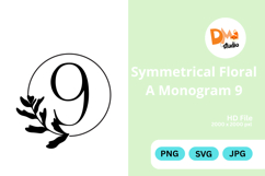 Asymmetrical Leaf Monogram Product Image 1