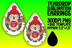 Chic Teardrop Earrings Design PNG , Christmas Product Image 1