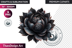 Moody Rose Gold &amp; Mauve Flowers PNG, Dark Romance Clipart Product Image 1