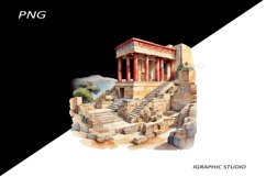 Greece summer clipart, Mediterranean Food Clipart, Product Image 1