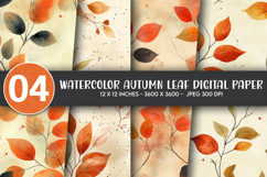 Autumn Leaf Digital Paper Product Image 1
