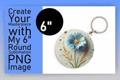 Trendy Circle PNG Car Coaster Design , 3D Flower Product Image 1