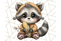 Thanksgiving Woodland Animals Clipart PNG Product Image 4