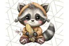 Thanksgiving Woodland Animals Clipart PNG Product Image 4