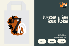 Sunroot &amp; Sage Boho Floral Monogram Product Image 1