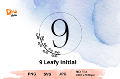 Leafy Initial Monogram - Nature Inspired Letters Product Image 1