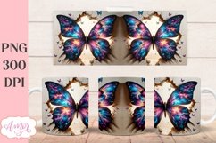 Magical butterfly mug wrap PNG design for sublimation Product Image 3