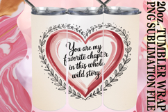Cheerful Mornings 20oz tumbler wrap, Heart Quote Product Image 1