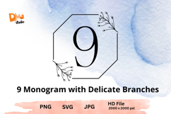 Monogram with Delicate Branches Product Image 1