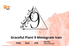 Graceful Plant Monogram Icon Product Image 1