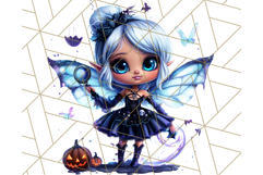 Halloween Fairy Clipart PNG, Cute Chibi Fairy Art Clip Art Product Image 4