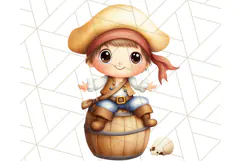 Cartoon Pirate Kids and Animals PNG Clipart for Fun Designs Product Image 4