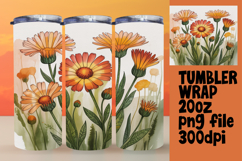 20oz Tumbler Graphic for DIY , Flowers Product Image 1