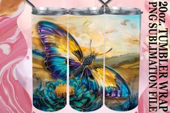 20oz Tumbler Design: Sparkly Butterfly Patterns Product Image 1