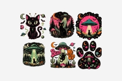 Spooky UFO Black Cat Clipart Bundle Product Image 8