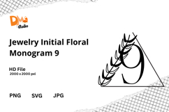 Jewelry Initial Floral Monogram Product Image 1