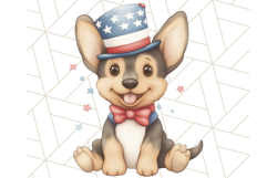 Patriotic Dogs Clipart, Cute 4th of July Puppies PNG Product Image 5